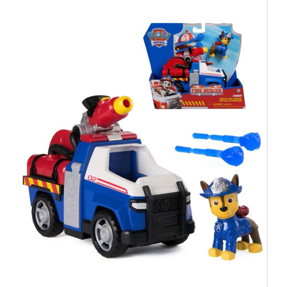 NEW Paw Patrol Chase Fire Rescue Action Figure & Playset One Size Blue Red